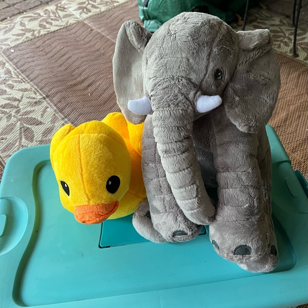 Large new Ducky & Large new soft Elephant